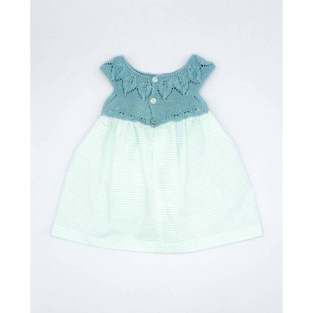 NEW FINA EJERIQUE kid's striped knitted dress in teal